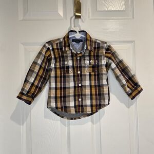 Tommy Hilfiger Plaid 18 months lined button-up shirt